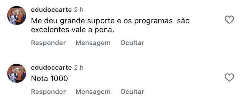 Depoimentos de clientes satisfeitos